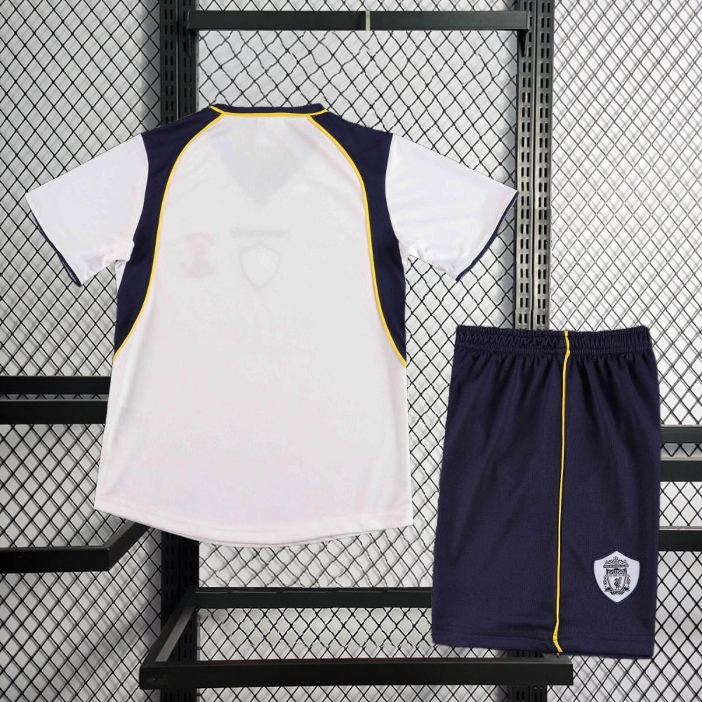 Retro kids 2001-02 Kids Liverpool Away Football jersey retro