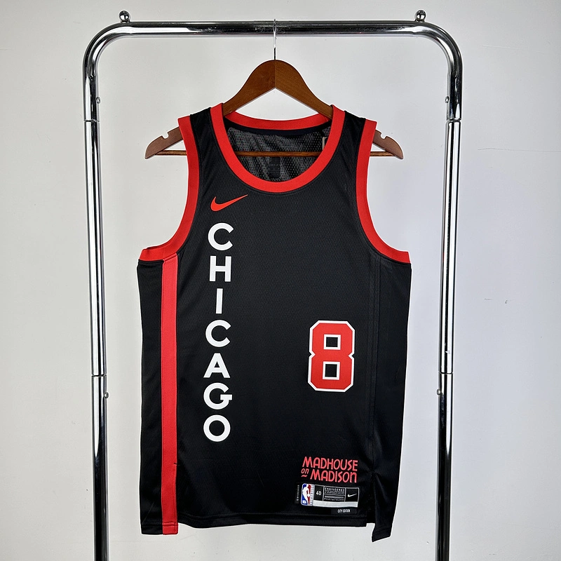 2024 NBA Chicago Bulls 8 LAVINE Basketball Jersey