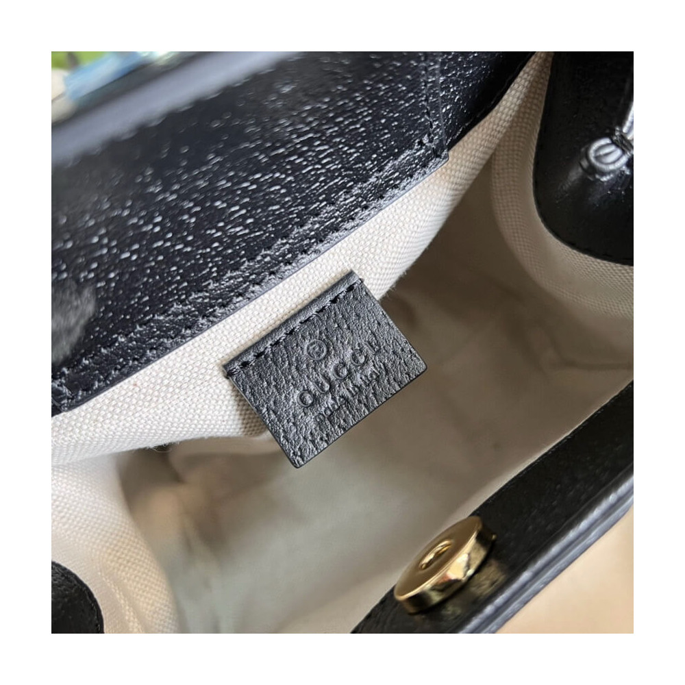 Gucci Diana Mini Tote Bag in Black Denim