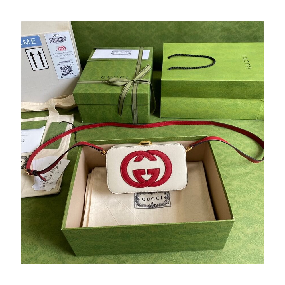 Gucci Interlocking G Mini Bag in White Leather