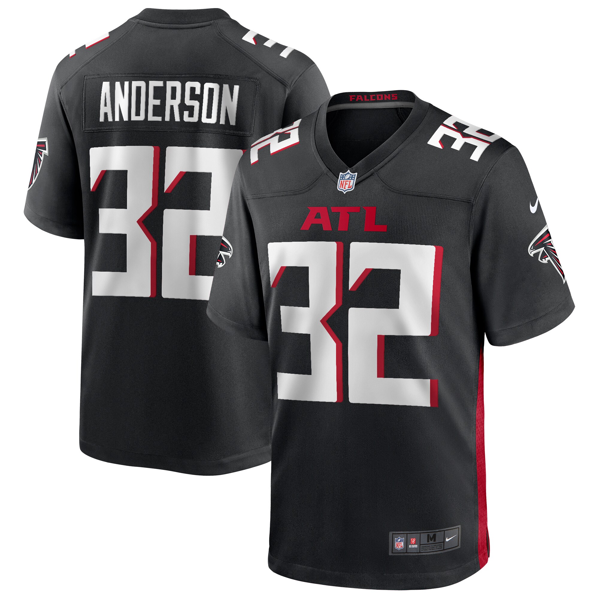 Jamal Anderson Atlanta Falcons Nike Game Retired Player Jersey - Black