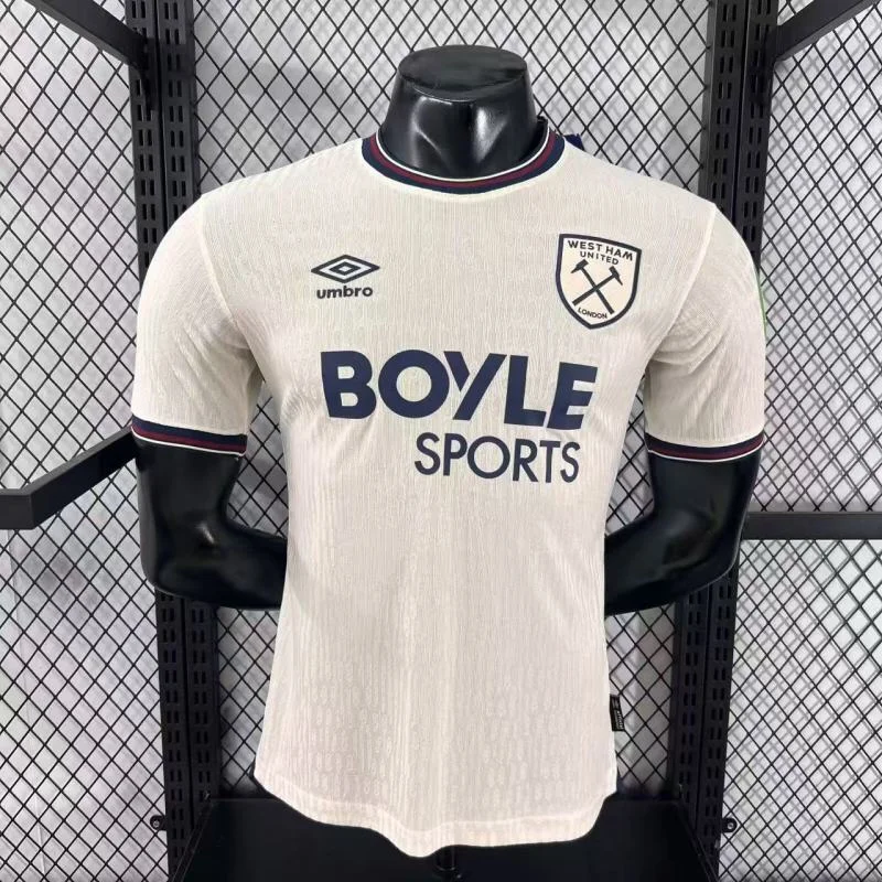 2025/2026 Premier League West Ham United Team Away Football Jersey Player Version