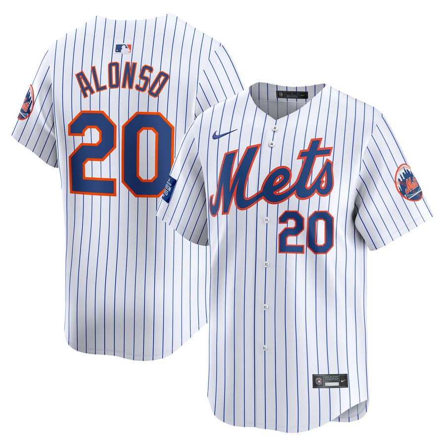 Pete Alonso New York Mets 2024 MLB World Tour London Series Home Limited Player Jersey White