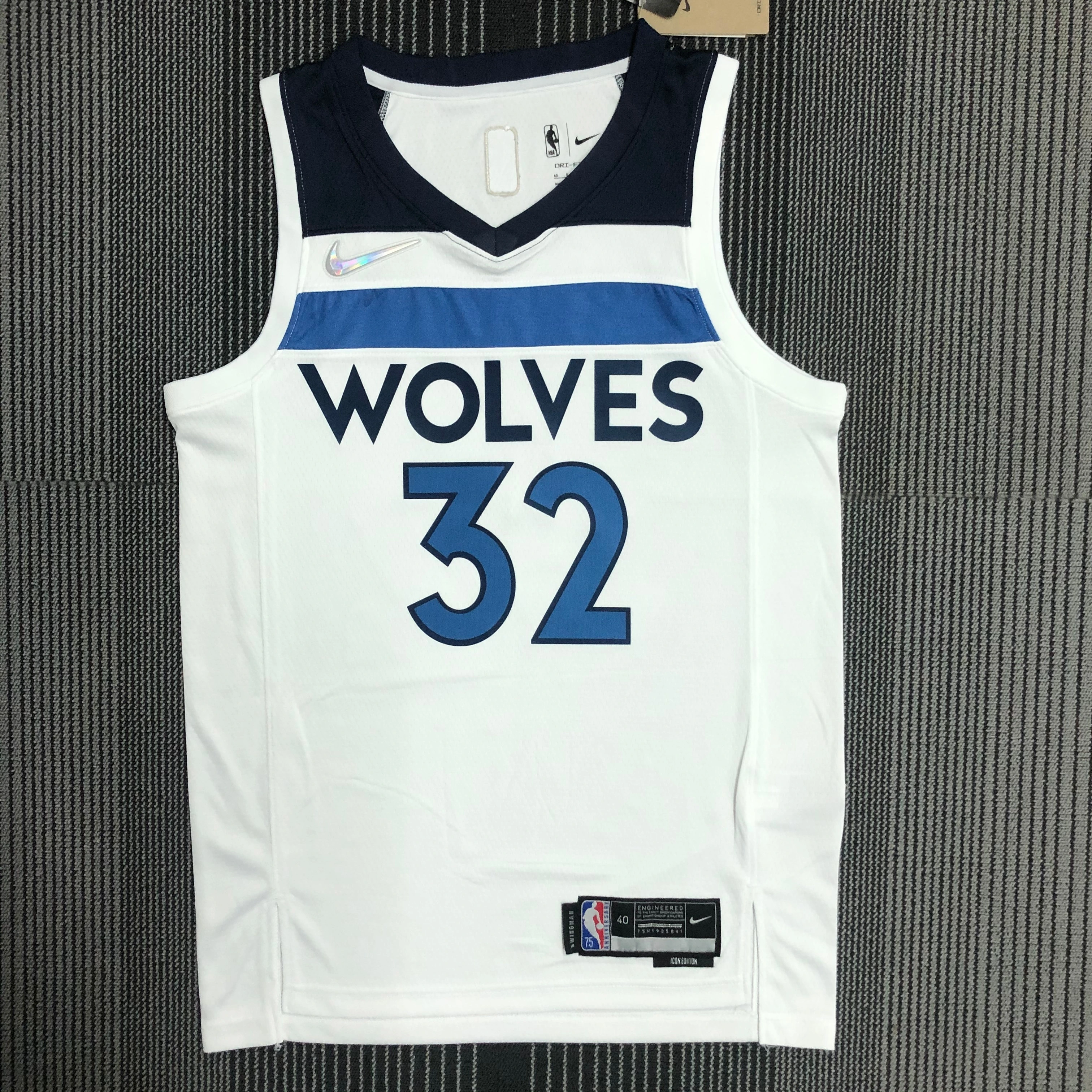 NBA 75th Anniversary Minnesota Timberwolves 32 Towns Basketball Jersey