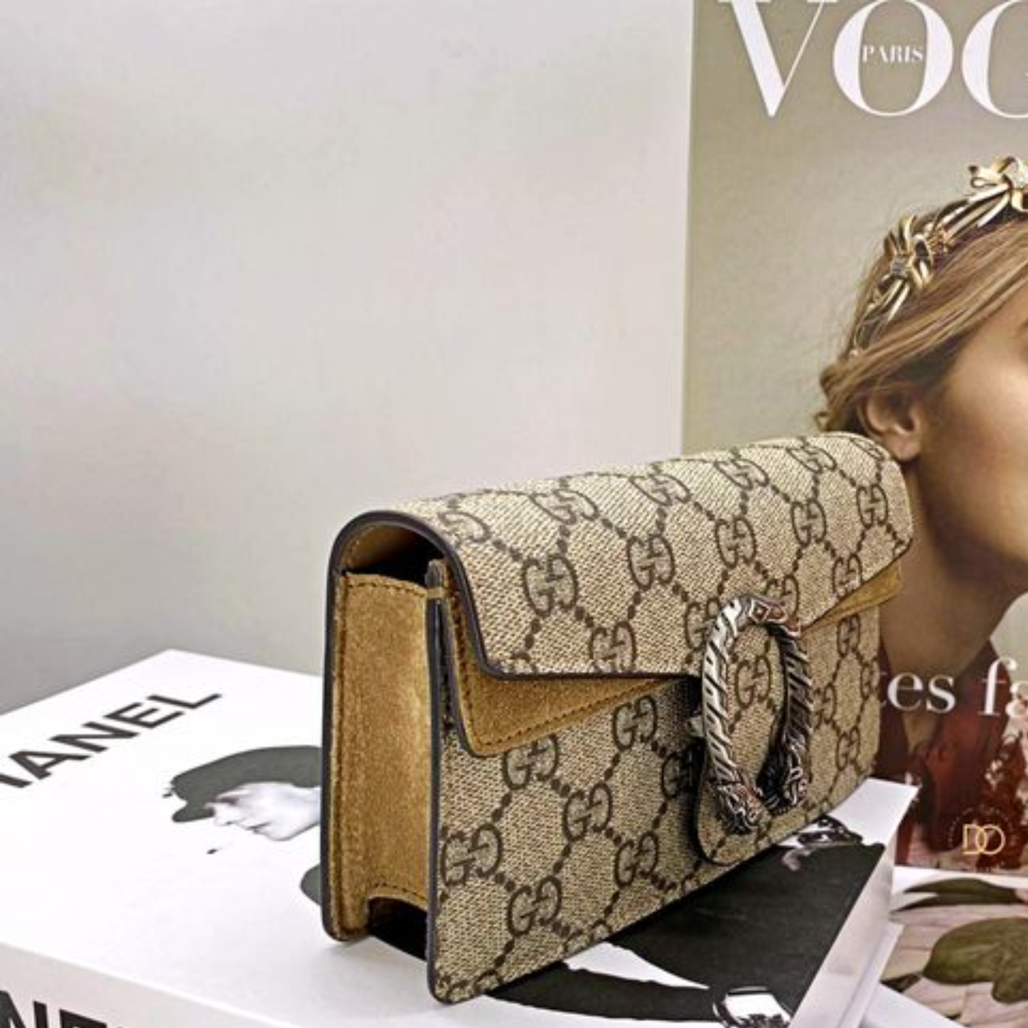 Gucci Dionysus Bag GG Coated Canvas Super Mini 16.5cm/6.5in