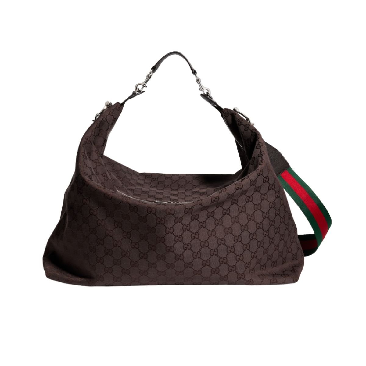 Gucci Brera Large Crossbody Bag 45cm/17.7in Dark Brown GG Canvas 864485