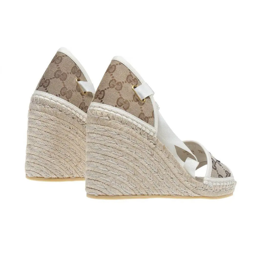 Gucci Women’S Gg Espadrille With Patch White
