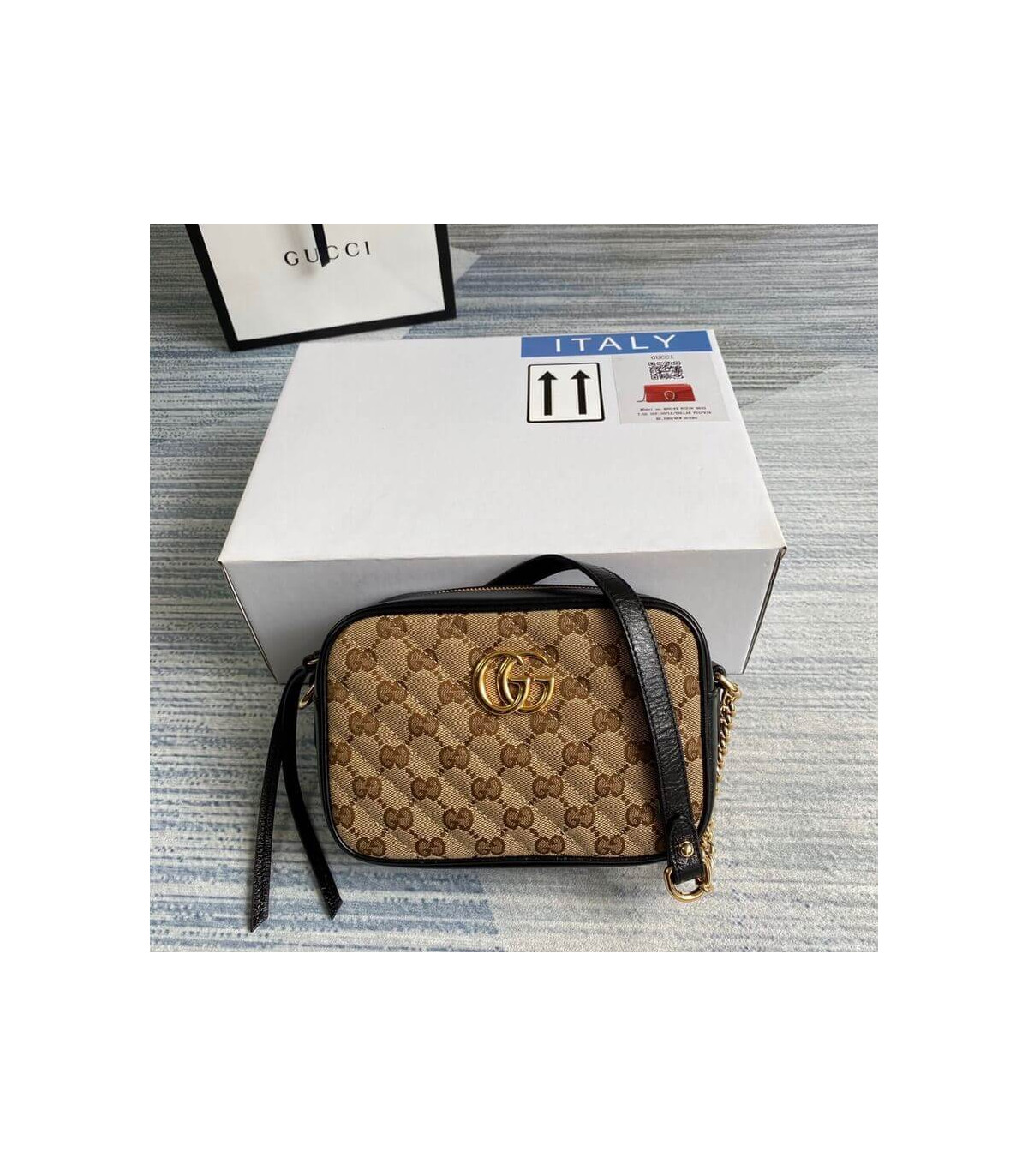 Gucci GG Canvas Matelasse Mini Bag Black