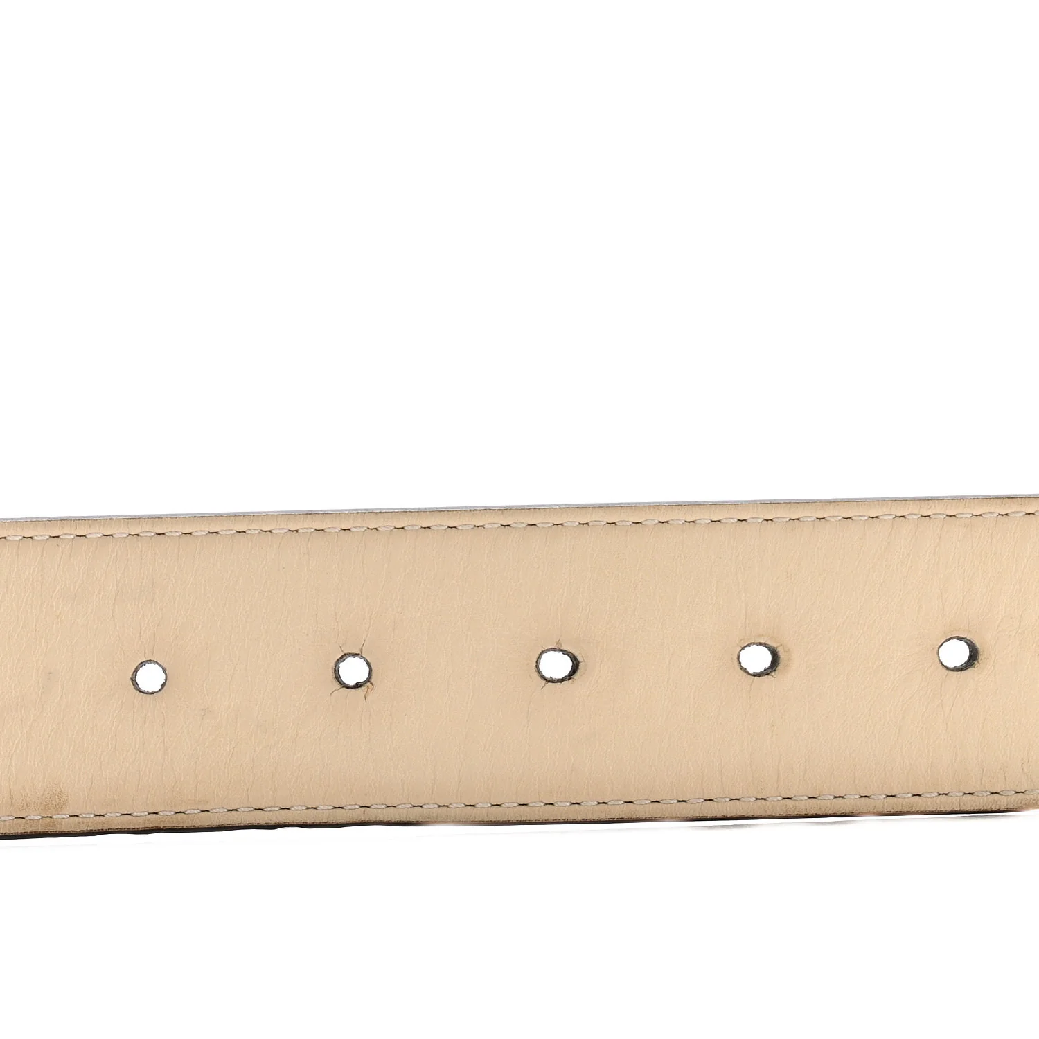 Calfskin Double G 40mm Belt 85 34 Mystic White