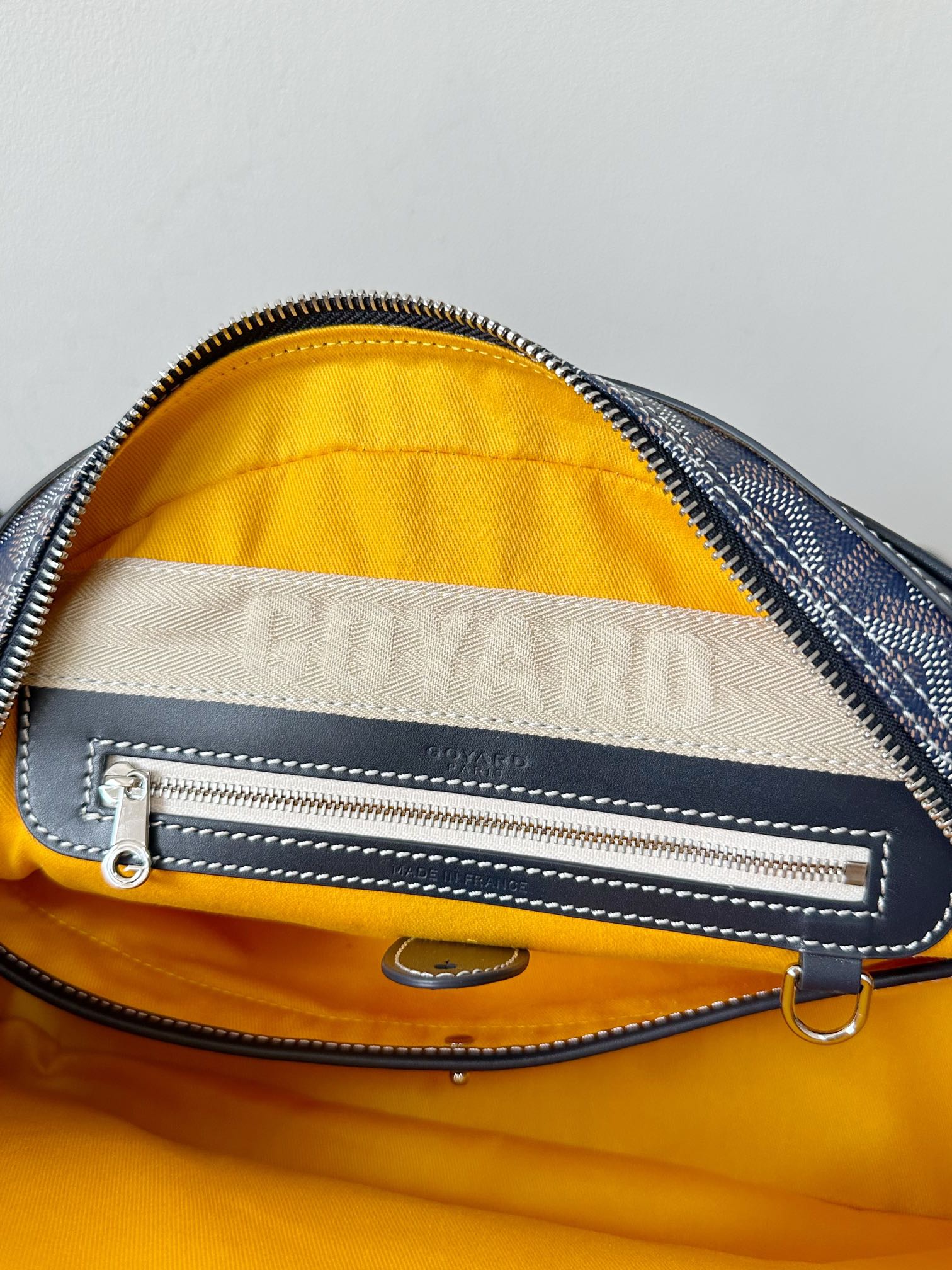 Goyard Goya Bowling Ball Medium Navy Blue Canvas 35cm