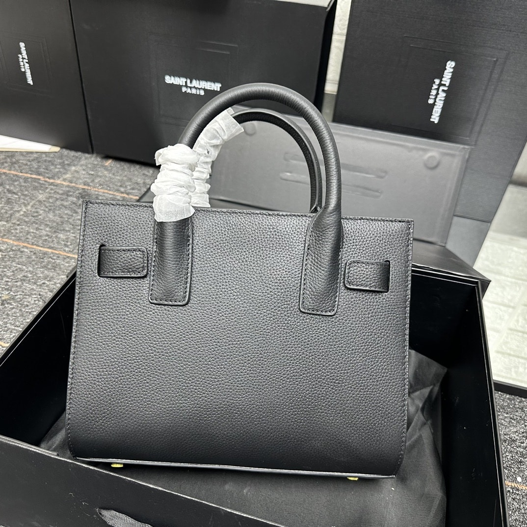 Saint Laurent Sac De Jour Baby In Grained Leather Black 26Cm