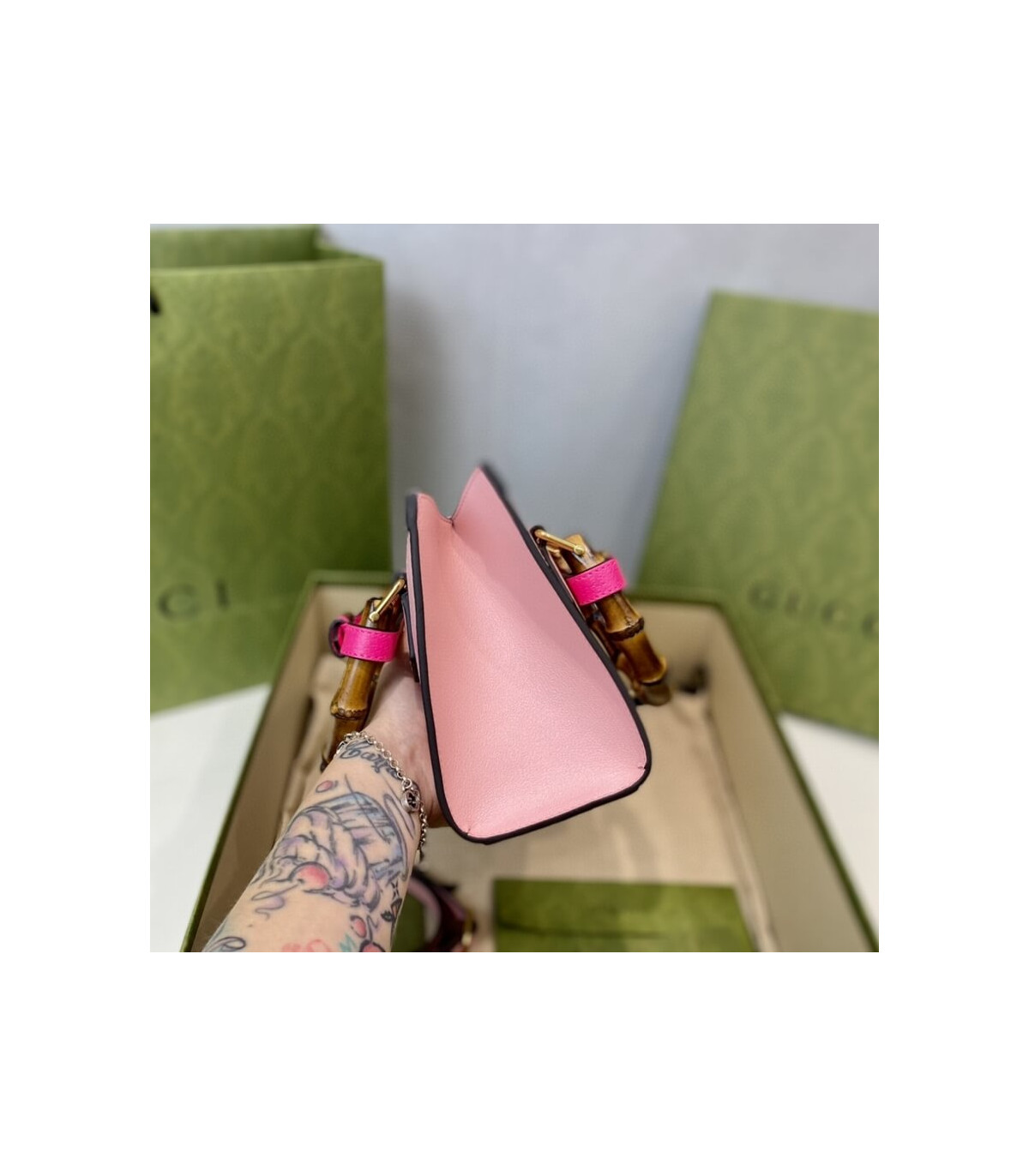 Gucci Diana Mini Tote Bag Pink
