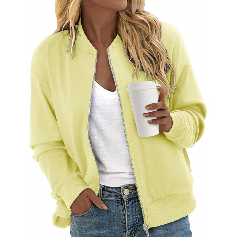 Women's Zip Up Jacket Casual Long Sleeve