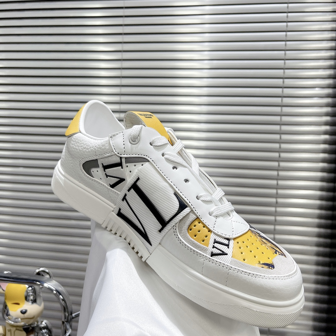 Valentino ONE STUD lace-up sneakers in calfskin