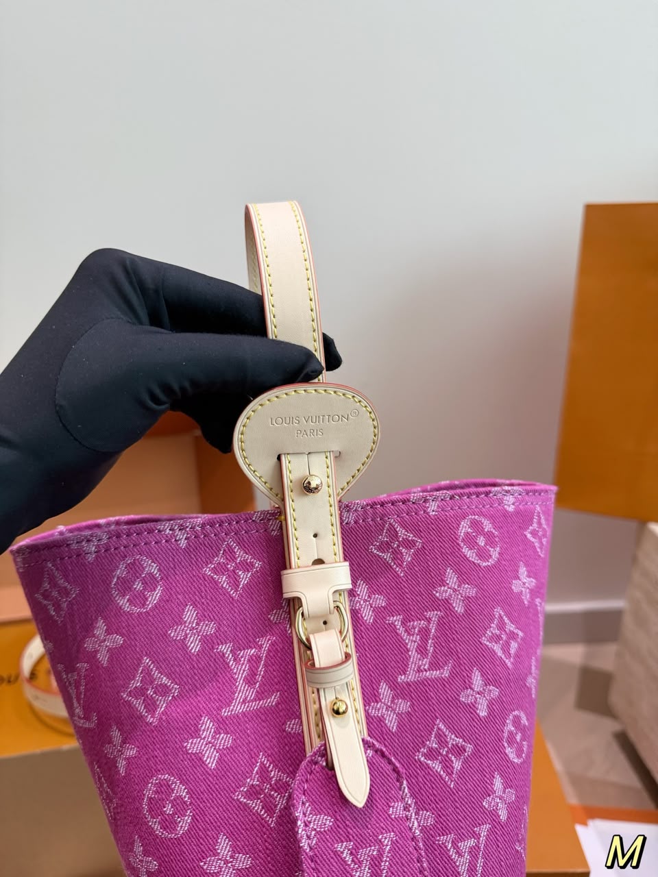Louis Vuitton All In BB Bag Fuchsia Denim Fabric 16cm M27626