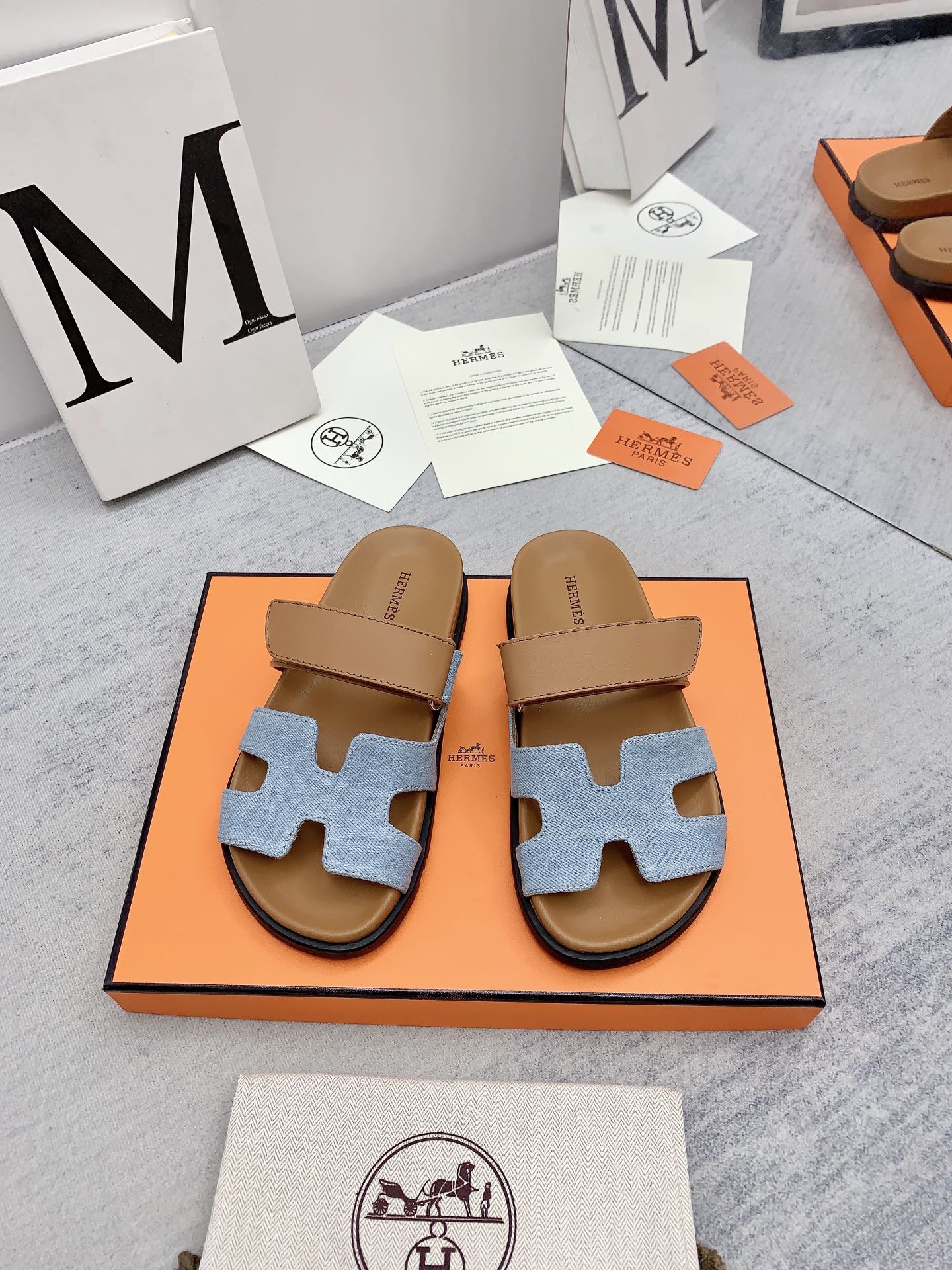 HERMES SANDAL CHYPRE BROWN