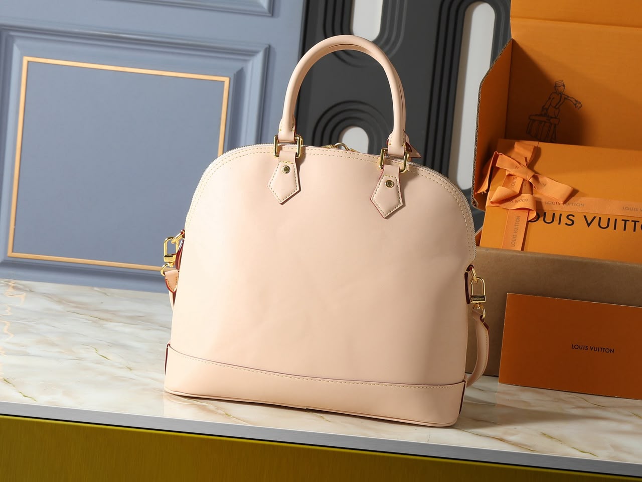 Louis Vuitton Alma PM Bag Beige 32cm M27388