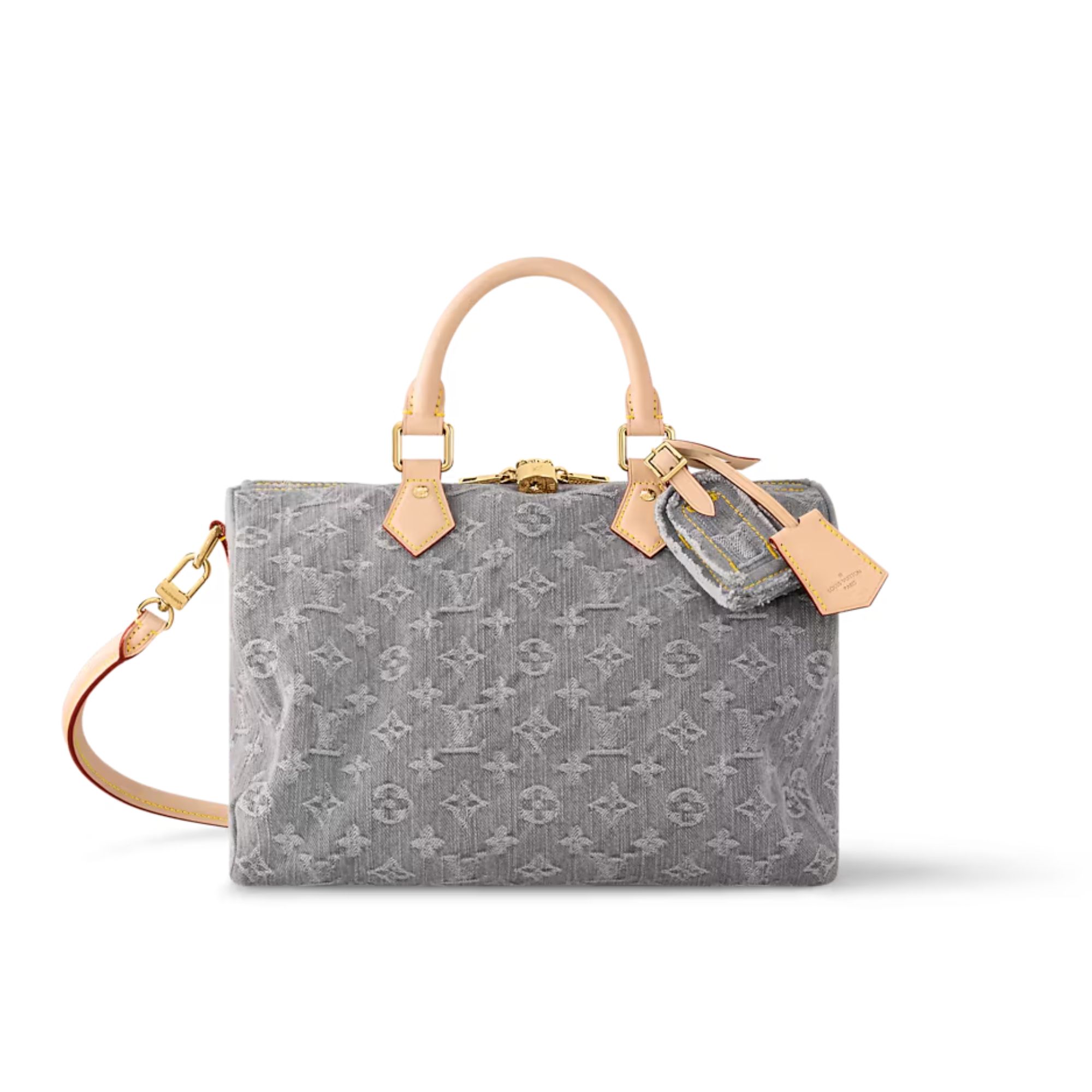 Louis Vuitton LV Speedy Soft 30 Monogram Denim Bag in Grey 30cm/ 11.8 in
