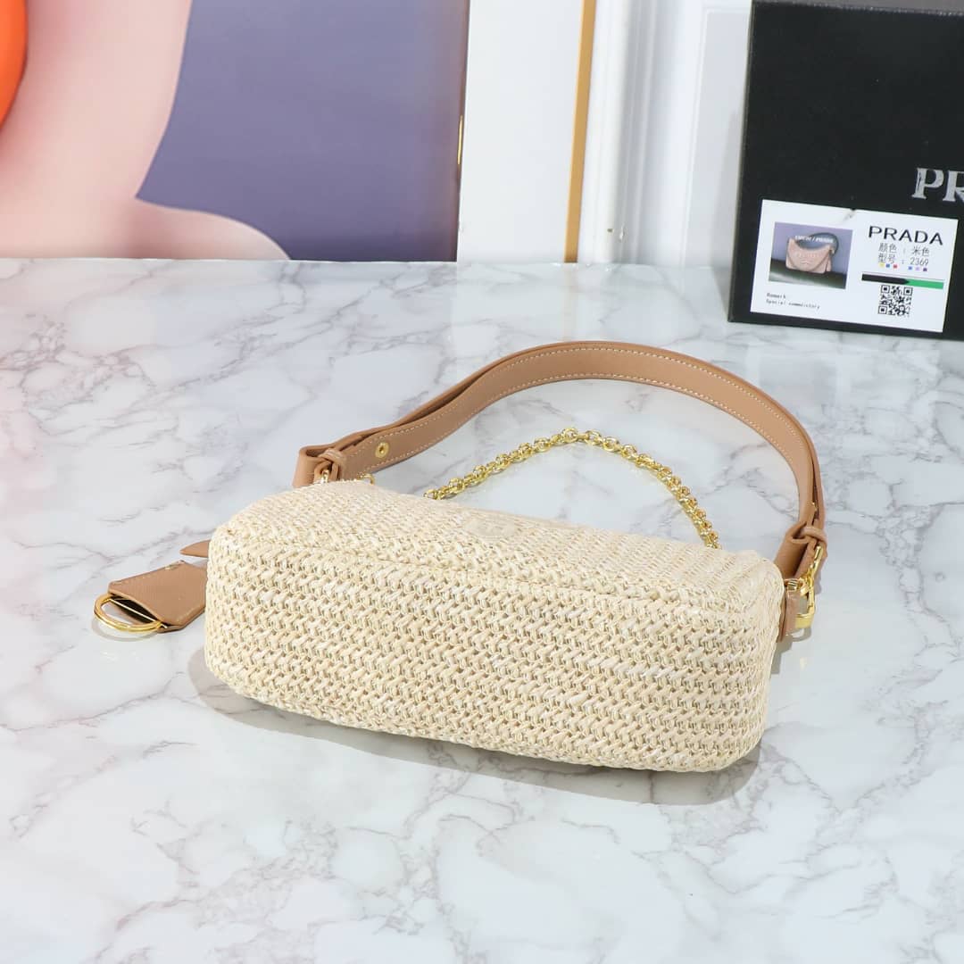 Prada Re Edition Crochet Bag Natural 22Cm
