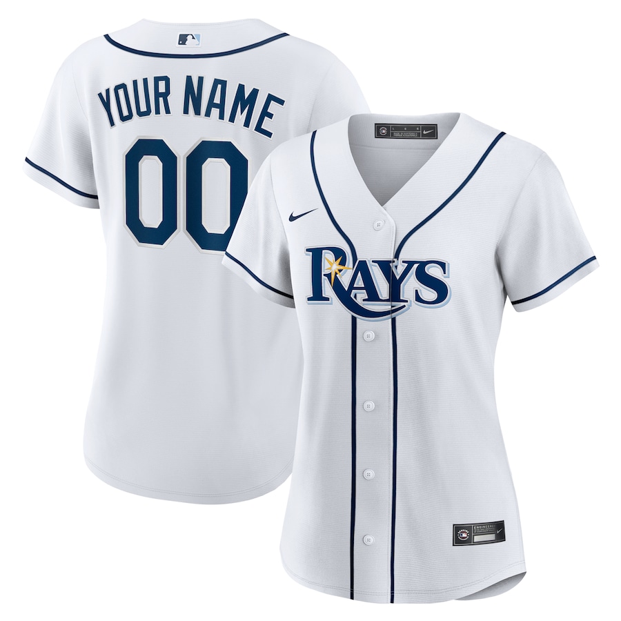 Tampa Bay Rays Women's Home Custom Jersey White