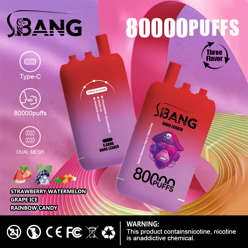 Țigară Electronică Bang 80000 Pufuri 3-în-1 | 3 Arome, Reîncărcabil
