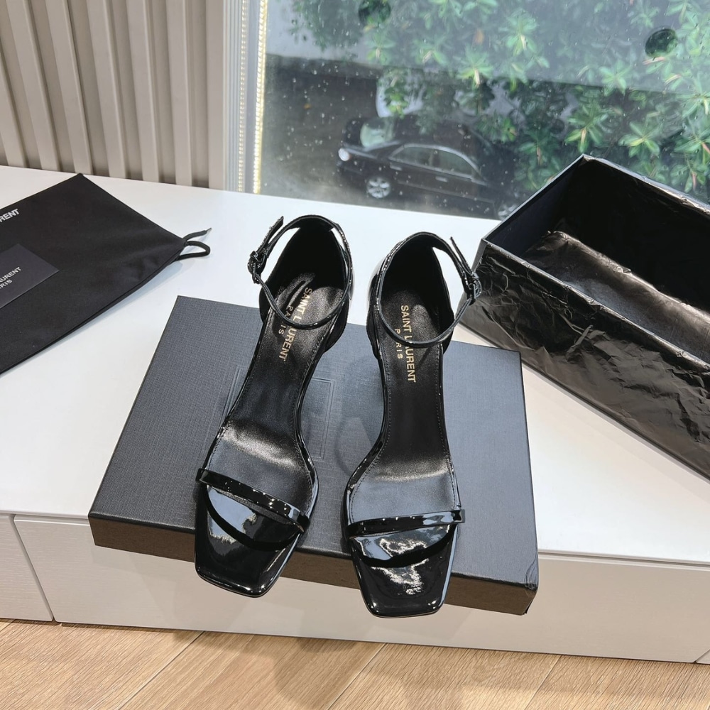 Saint Laurent Opyum Sandals In Black 5576620Npkk1000