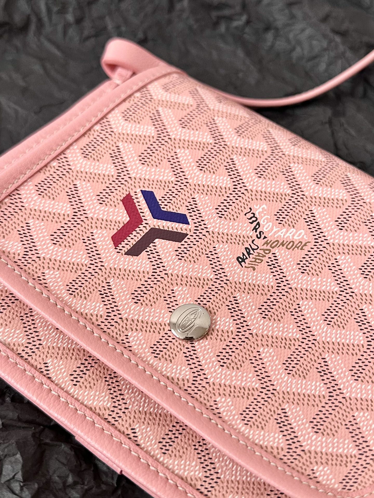 Goyard Plumet Pocket Wallet 20cm Pink Goyardine Canvas And Lambskin Trim