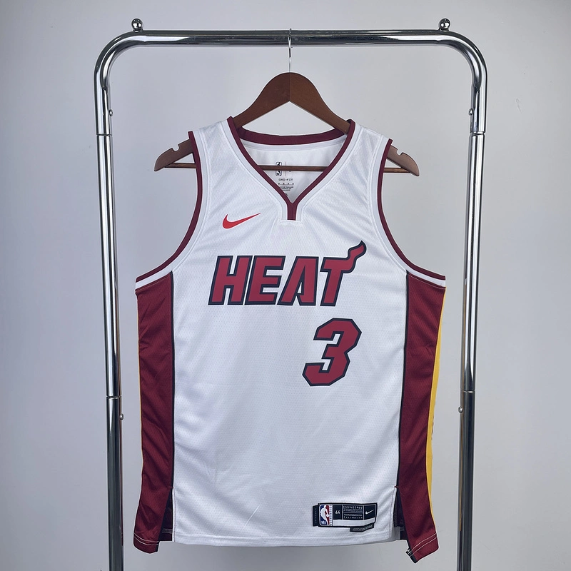 2023 NBA Miami Heat 3 WADE Basketball Jersey