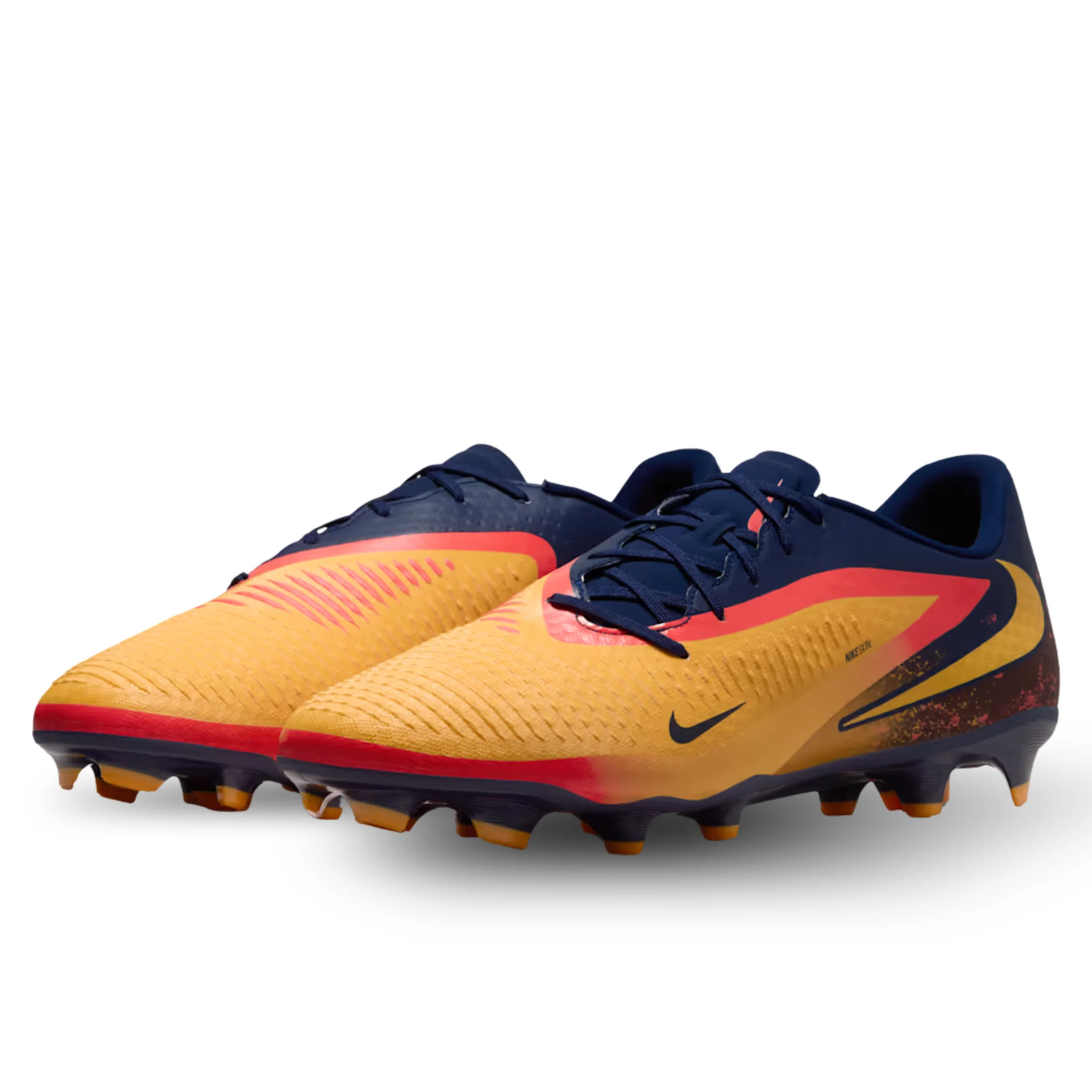 Nike Phantom 6 Low Academy Erling Haaland FG/MG Soccer Cleats (Laser Orange/Lemon Venom/Blue Void)