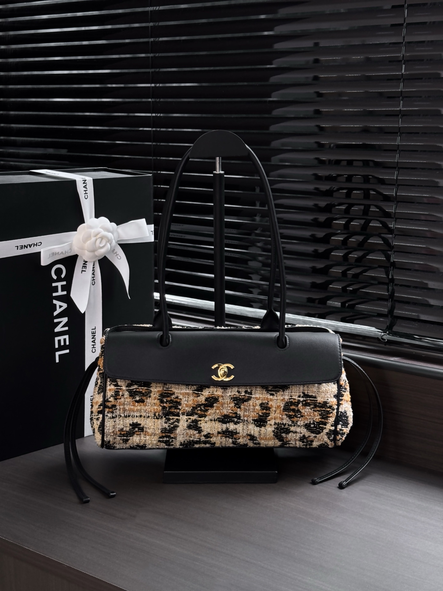 CHANEL 26A Métiers d’Art Leopard Baguette Bag