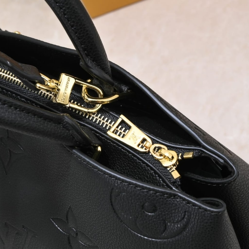 Louis Vuitton Grand Palais Monogram Empreinte Leather Black 34cm M45811