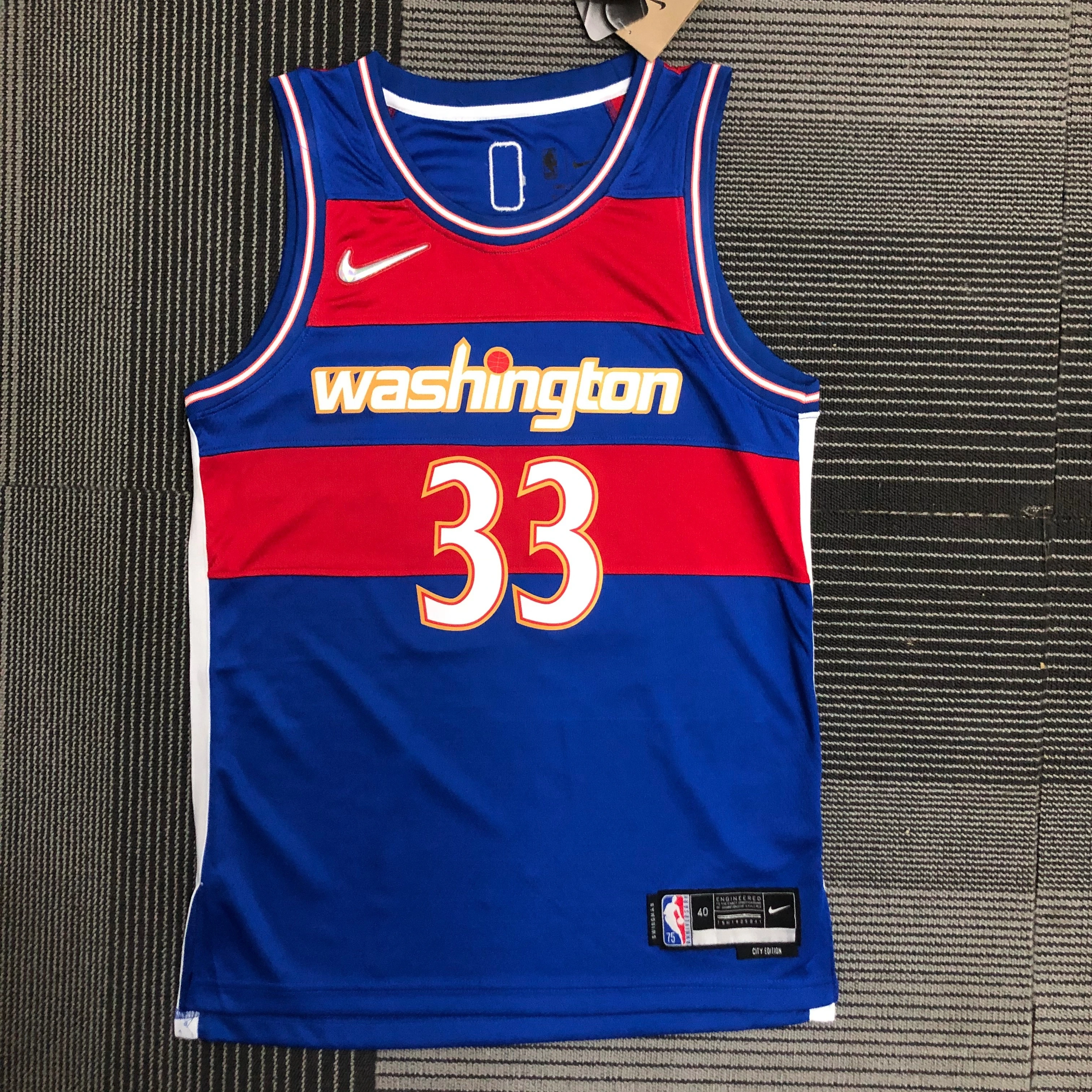 2022 NBA Washington Wizards 33 Kuzma Basketball Jersey