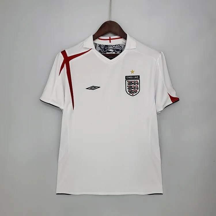 Retro 2006 England home OWEN #10 Hargreaves #16 Lampard #8 BECKHAM #7 Football jersey retro