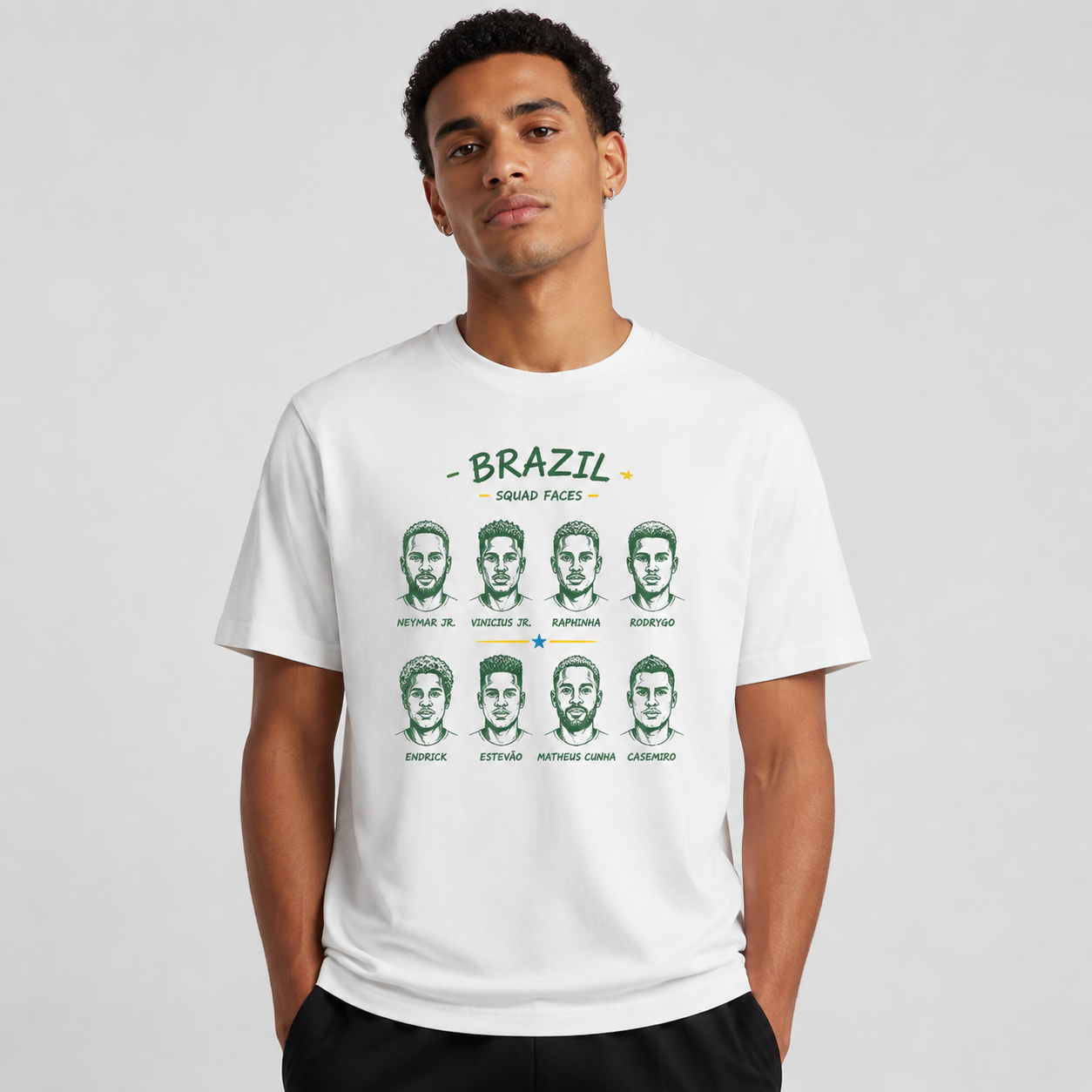 Brazilian Player Pure Cotton T-Shirt – Limited-Time Offer