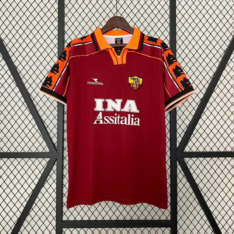 Retro 1998-99 AS Roma home Football jersey retro