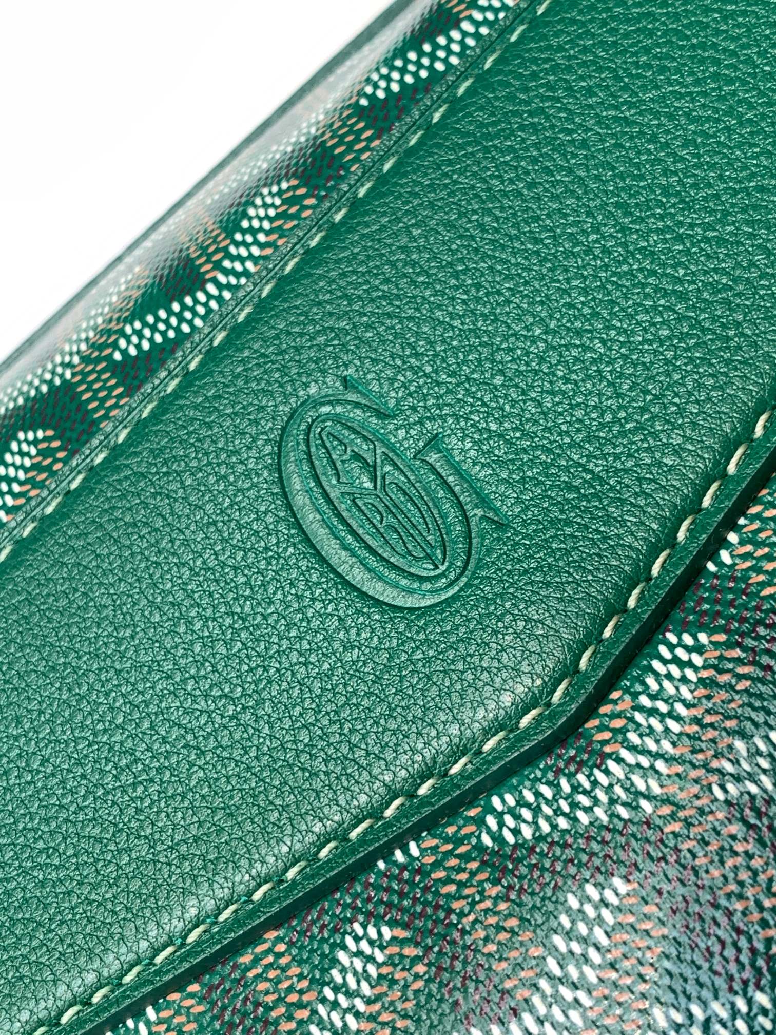 Goyard Cisalpin Document Case 39 Cm Green Goyardine Canvas And Calfskin