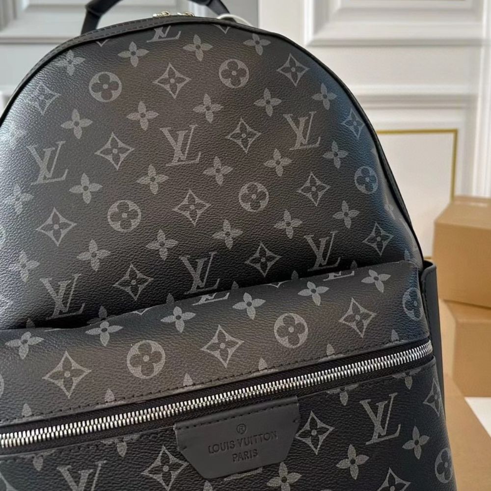 Louis Vuitton Discovery Monogram Eclipse Canvas Backpack Black 28Cm