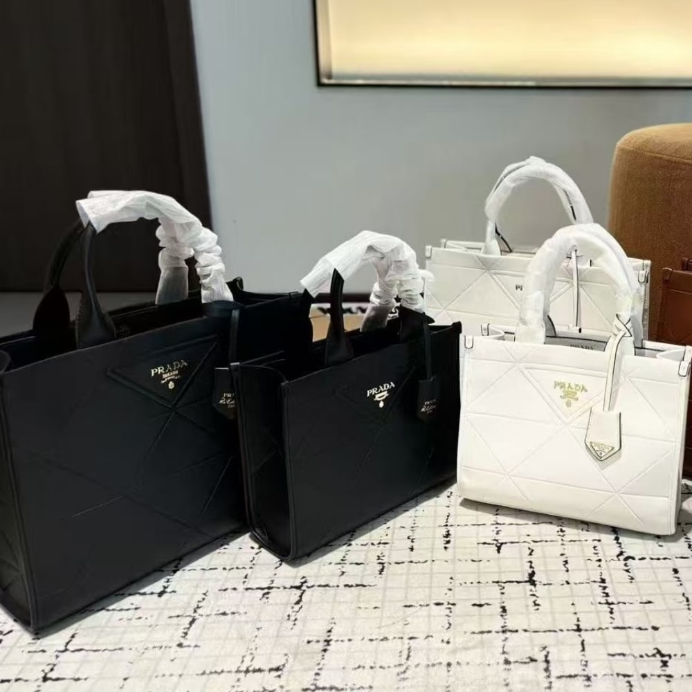 Prada Small Symbole Bag With Topstitching Black 28cm 1ba379 Ask F0002 V Oco