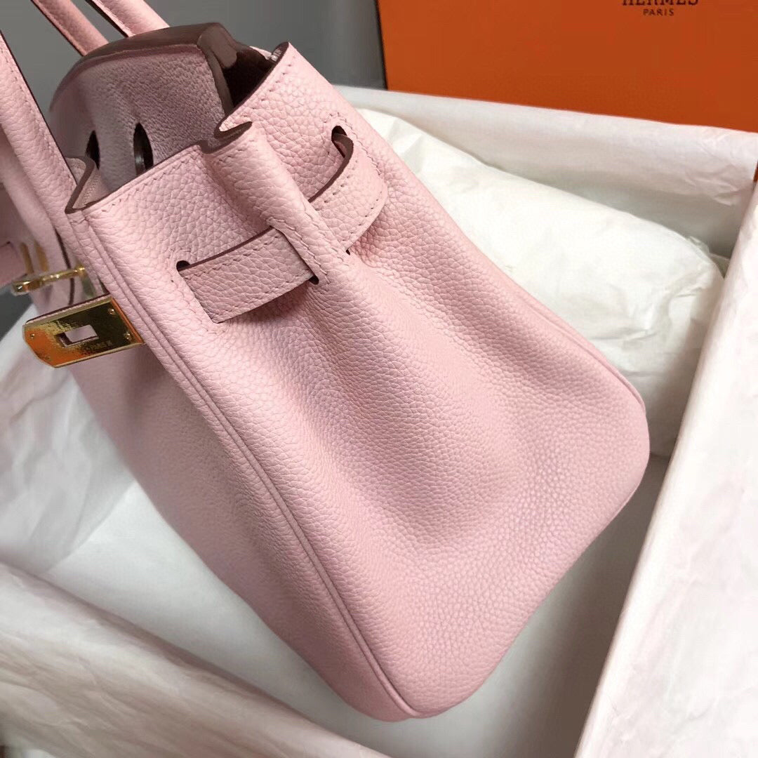 Hermes Birkin 30Cm Pink Togo Leather Gold Hardware