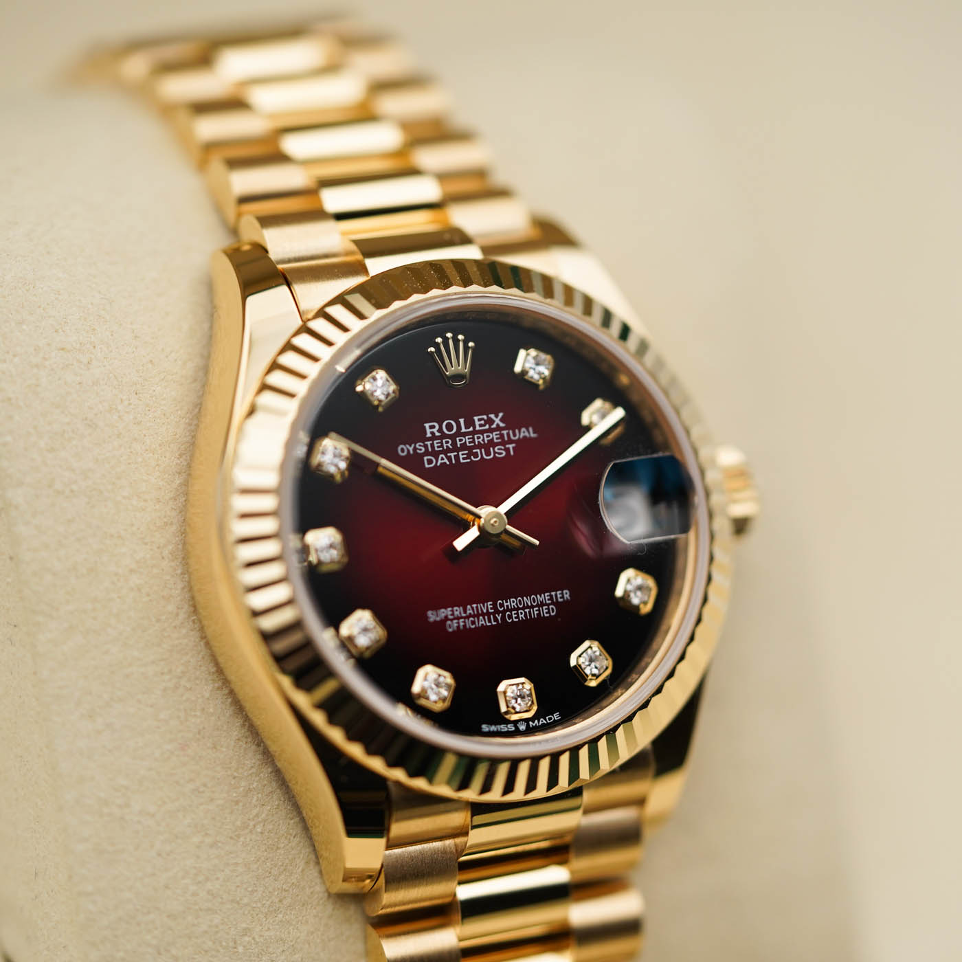 [Superclone] Rolex Datejust 31mm Red Ombré Dial President 278278