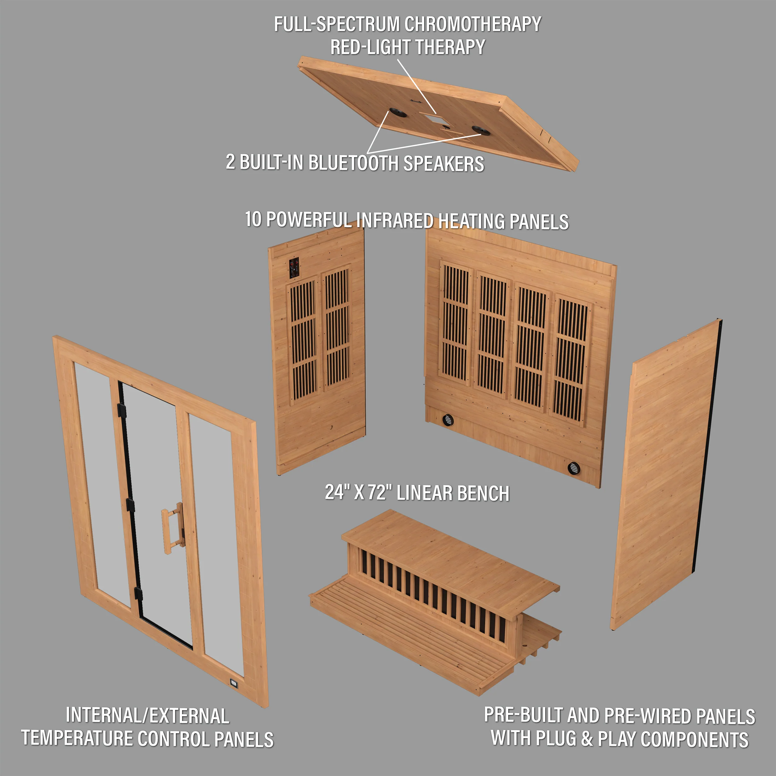 Rylan Indoor Infrared Sauna �?4 Person