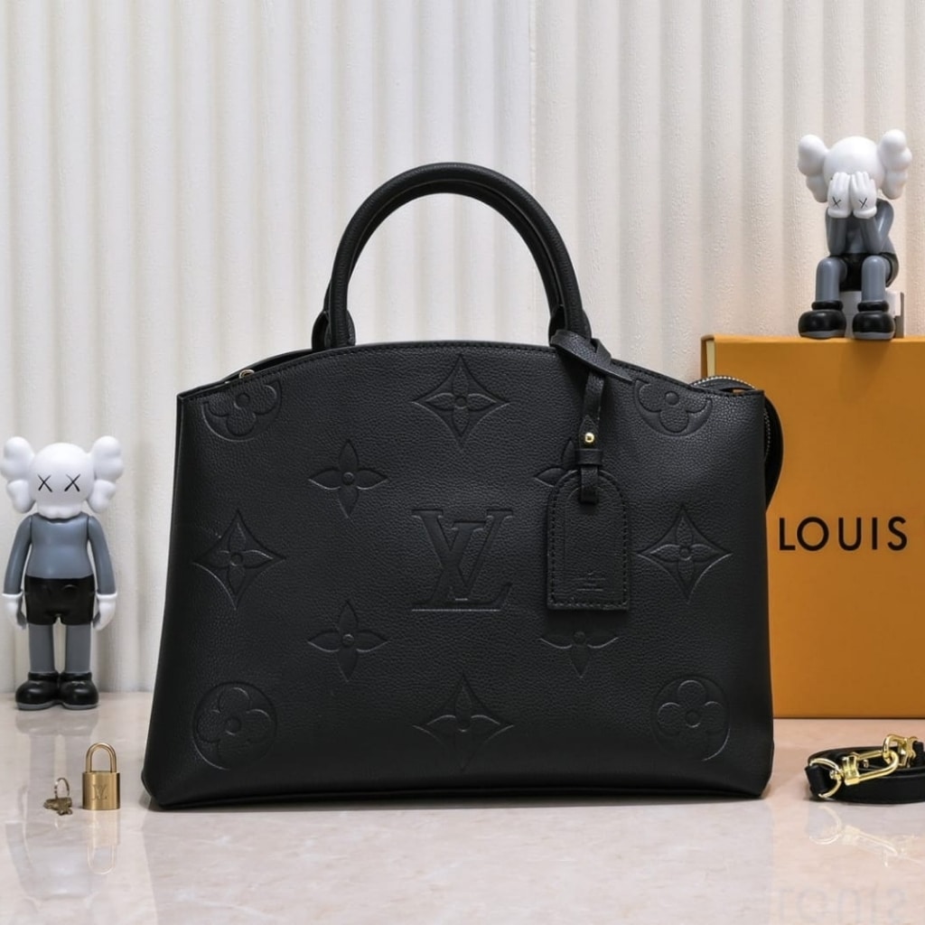 Louis Vuitton Grand Palais Monogram Empreinte Leather Black 34cm M45811