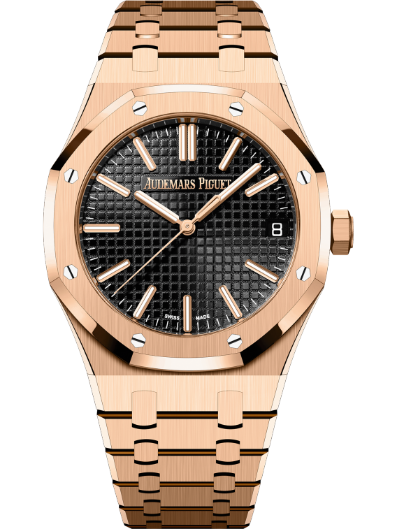 AUDEMARS PIGUET ROYAL OAK Pink Gold Black Dial 41mm
