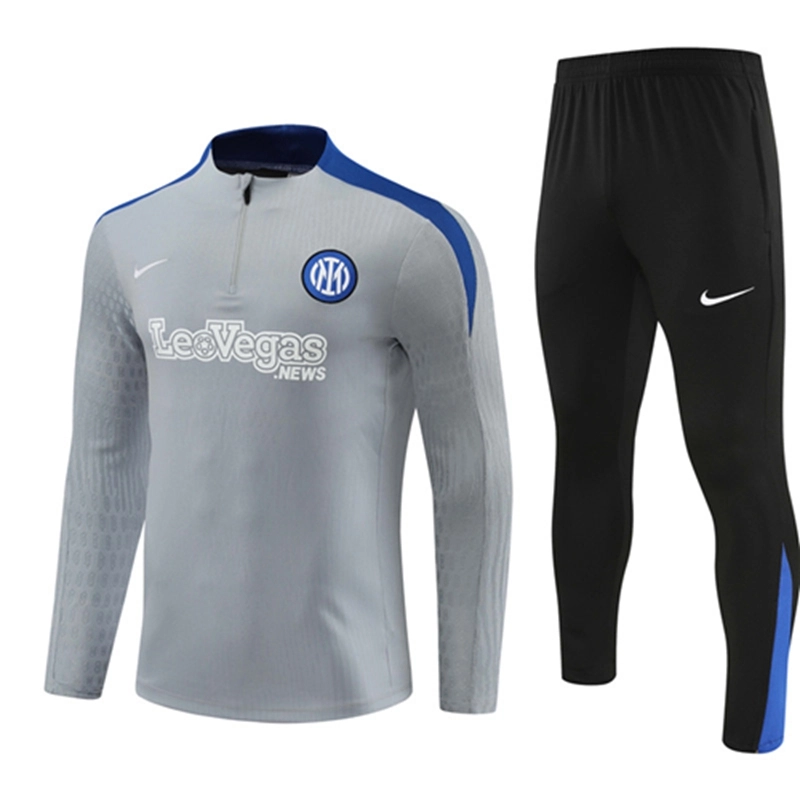 2024-25 Inter Milan Light Grey 【Player】 Long Sleeve Training Suit