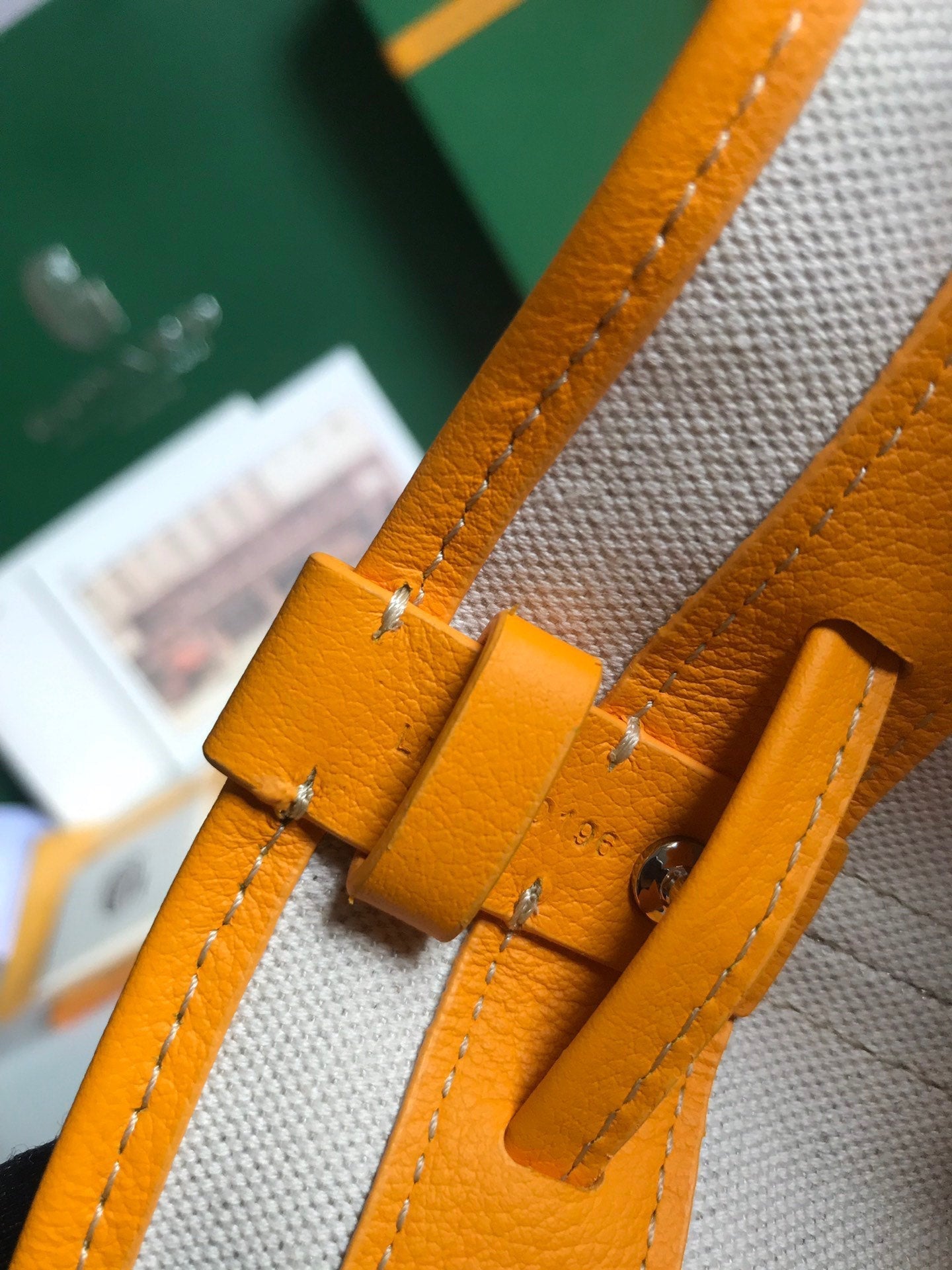 Goyard Petit Flot Bucket Bag 22 Cm Yellow Goyardine Canvas And Lambskin Trim