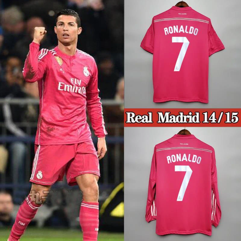 Retro 2014-15 Real Madrid away RONALDO Benzema Bale Sergio Ramos Alonso Di Maria Modric Football jersey retro
