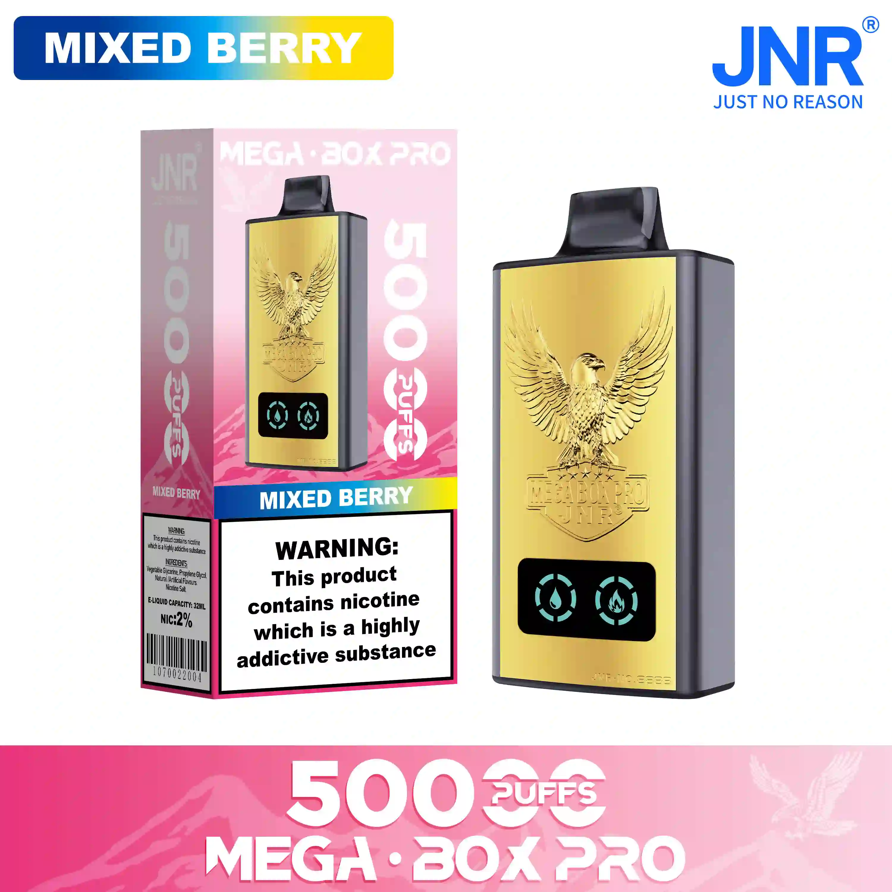 JNR Mega Box Pro 50000 Puffs Disposable Vape