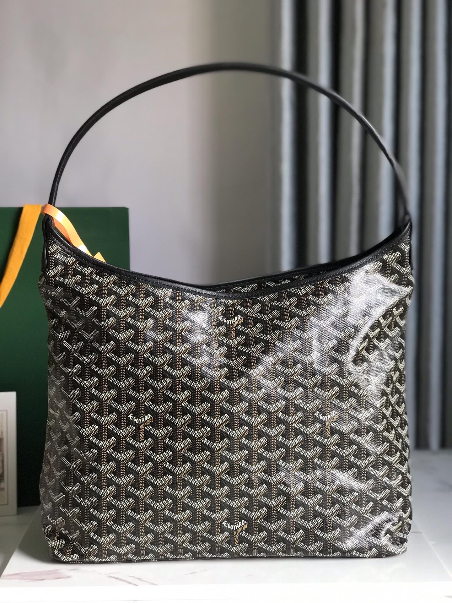 Goyard Hobo Boheme 42Cm Black Canvas
