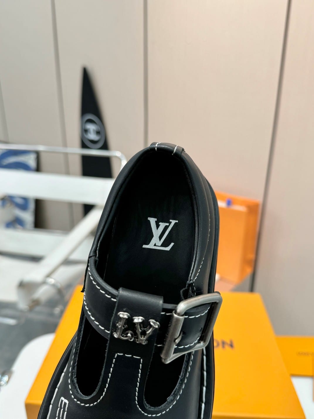Louis Vuitton Lv Checker Mary Jane Black 1Acnow