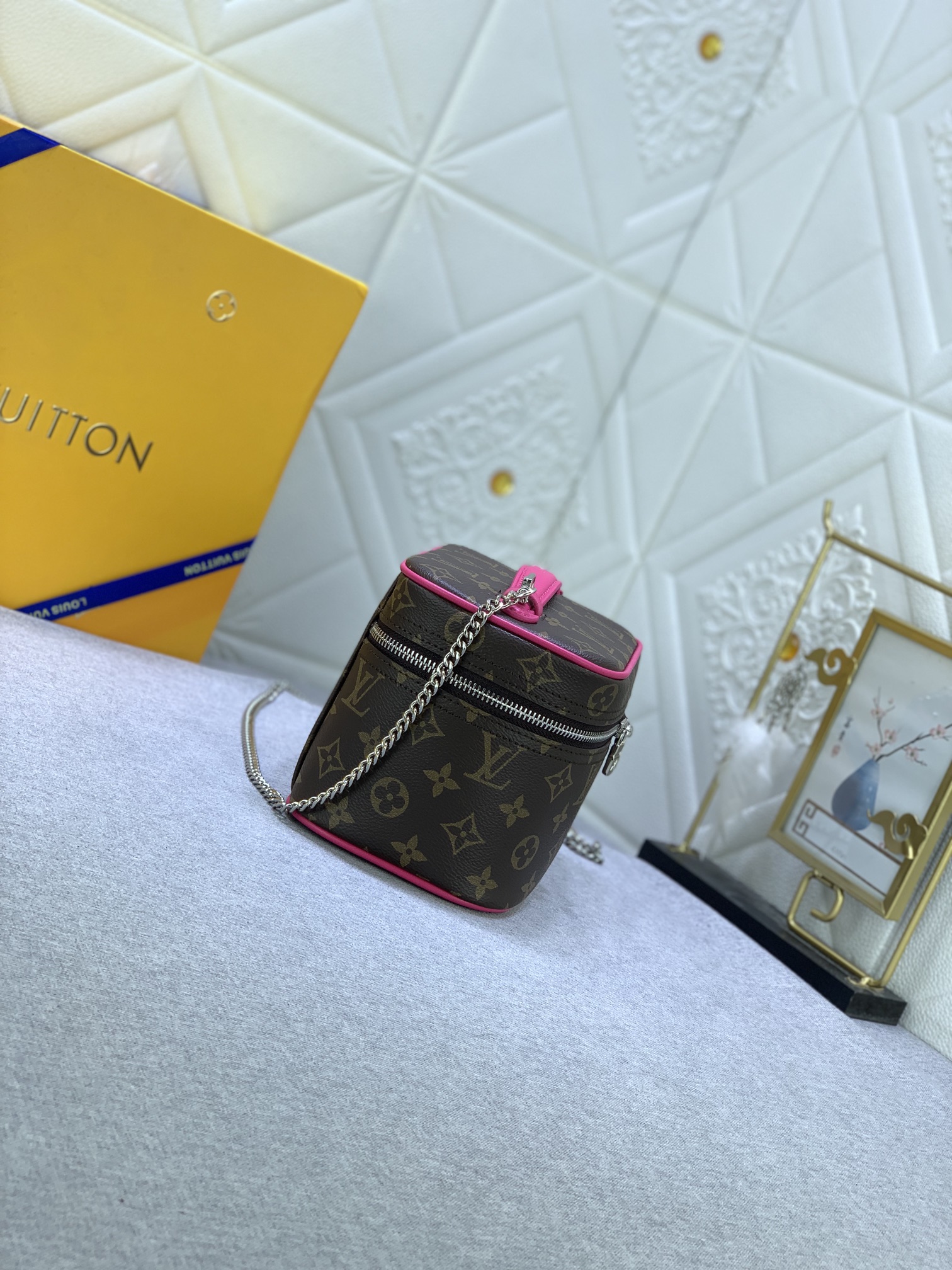 Louis Vuitton Nice Mini Monogram Canvas Pink 20Cm M46767